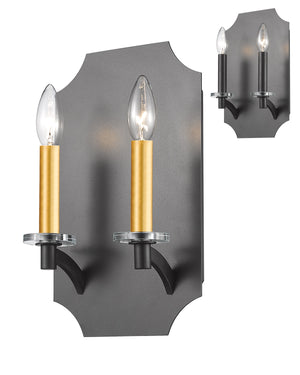 Zander 2 Light Wall Sconce in Bronze Finish