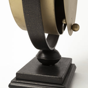 Houston Gold Metal Half Moon Base Table Clock