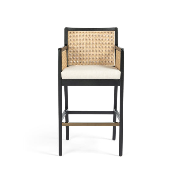 Antonia Cane Stool-Savile Flax-Bar