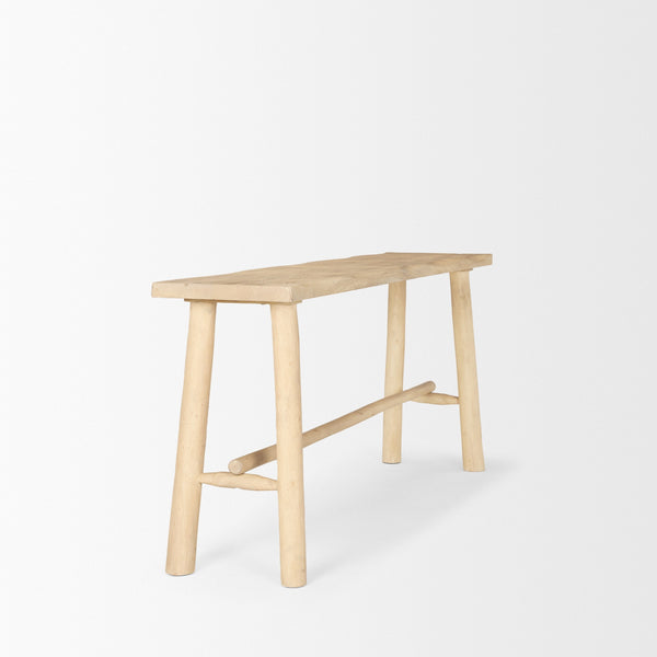Sekou Light Brown Wooden Craftsman Console Table