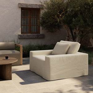 Ostend Outdoor Slipcover Chair - Bombay Flax