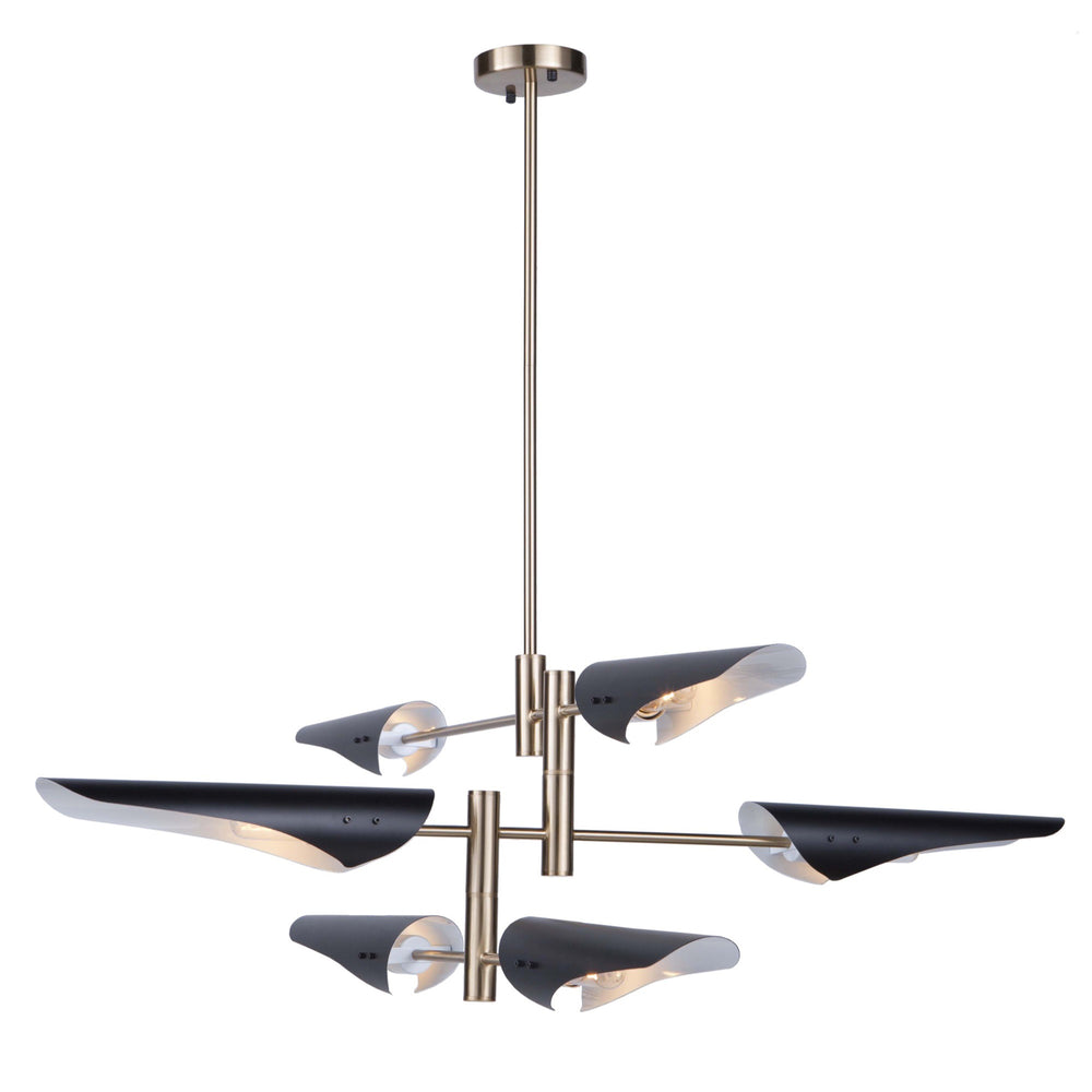 Modern Renaissance AC11396 Chandelier in Harvest Brass & Black