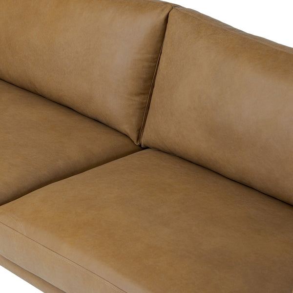 Melle Sofa In Lipari Camel And Ebony Steel