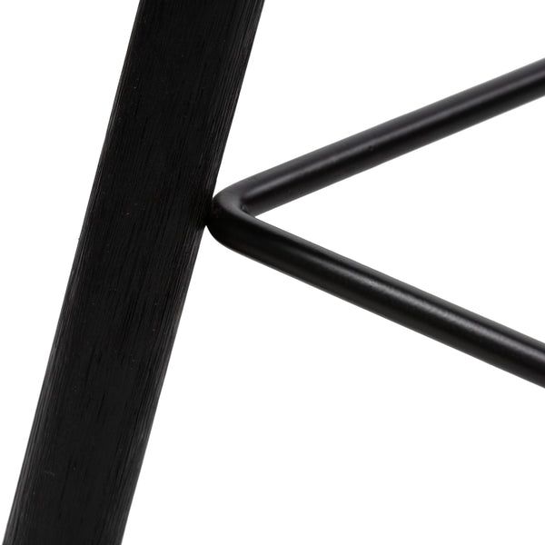 Barrett Stool In Matte Black Parawd In Counter