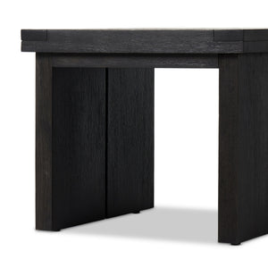 Warby End Table in Worn Black Oak