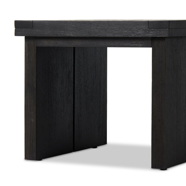 Warby End Table in Worn Black Oak