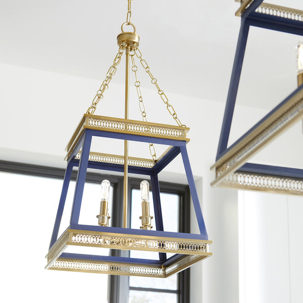 Gerard Pendant in Blue and Aged Brass