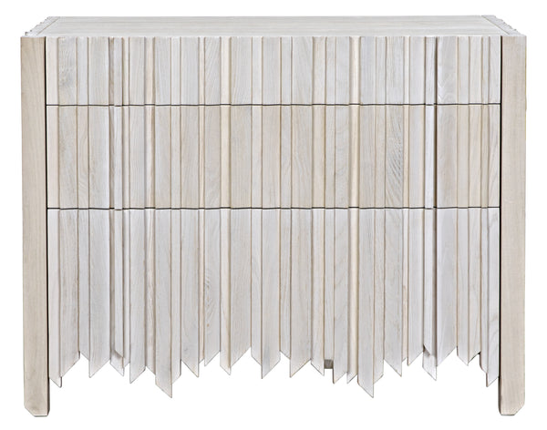 Desdemona 3 Drawer Chest, Bleached Elm