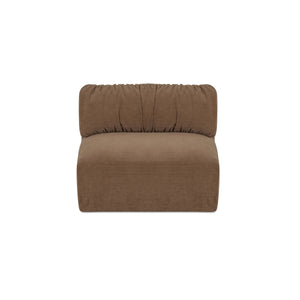 Moe's Matina Slipper Chair in Taupe Chenille
