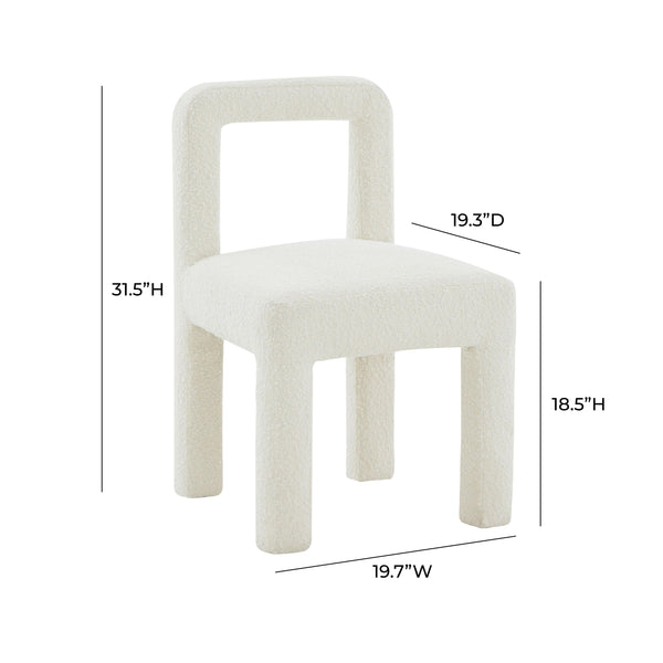 Hazel Cream Boucle Dining Chair