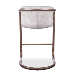 Portofino Leather Counter Chair Vintage White