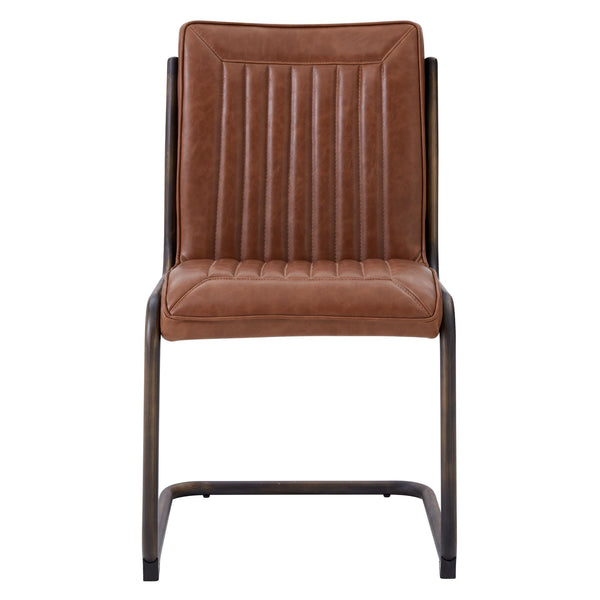 Cooper Chair In Rubber Gold Frame In Antique Cigar
