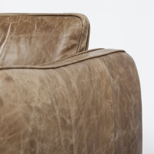 Cobain I 84" Brown Leather Two Seater Sofa