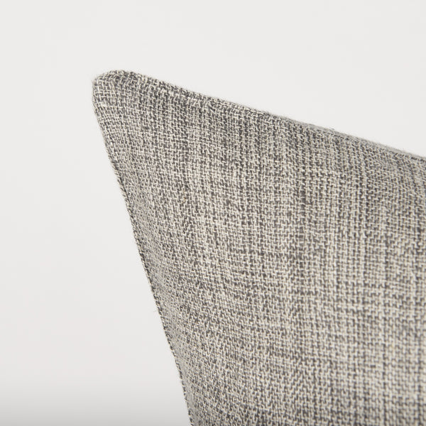 Jacklyn Grey Linen Square Decorative Pillow Cover