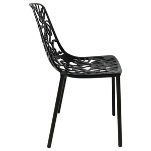 ORO ALUMINUM CHAIR (ARMLESS) - BLACK