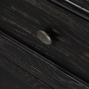 Toulouse Executive Desk In Distressed Black