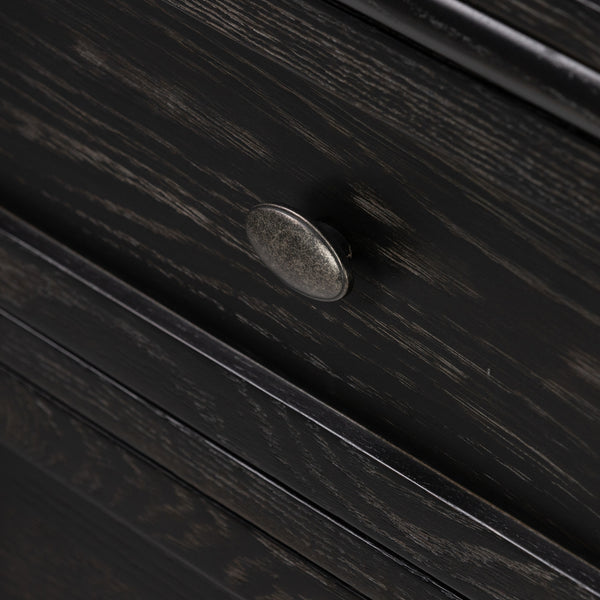 Toulouse Executive Desk In Distressed Black
