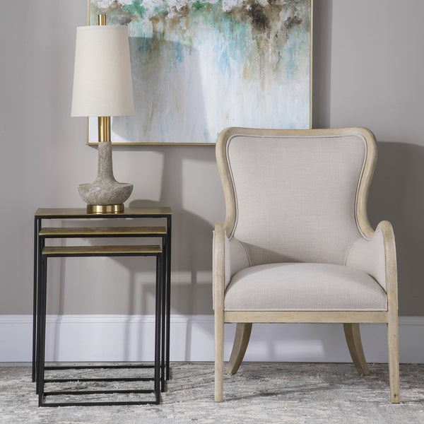 Coreene Nesting Tables S/3 In Gold