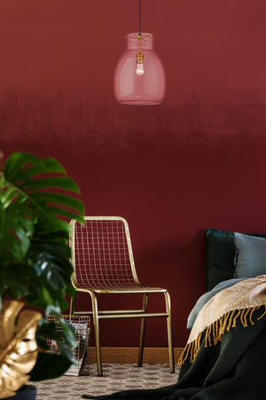 Bella 1 Light Pendant in Matte Black + Olde Brass Finish