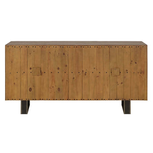 Danica Solid Wood Buffet with Reclaimed Oak and Black Accents