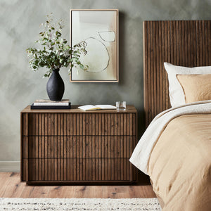 Leo Nightstand in Rustic Grey