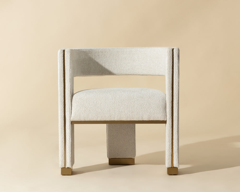 ADAMINA DINING ARMCHAIR - RHEA LIGHT BARLEY