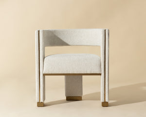 ADAMINA DINING ARMCHAIR - RHEA LIGHT BARLEY