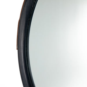 Des Mirror In Black Wash Poplar