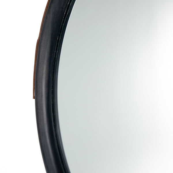 Des Mirror In Black Wash Poplar
