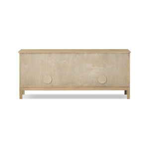 Alessio Media Console - Aged Natural Oak Veneer