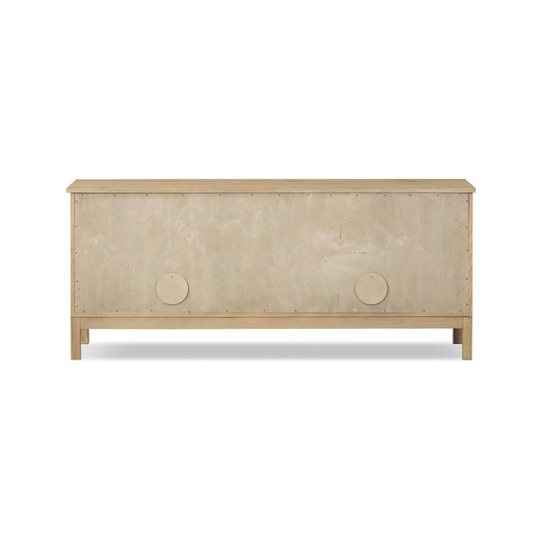 Alessio Media Console - Aged Natural Oak Veneer