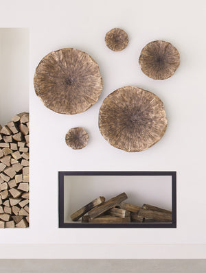 Lotus Wall Art, Copper/Black, Medium
