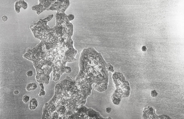 Splotch Wall Art, Silver, Rectangle - A