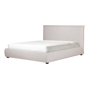 Moe's Luzon King Bed in Light Grey Linen