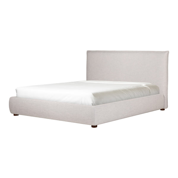 Moe's Luzon King Bed in Light Grey Linen