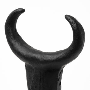 Caleb 4L x 5W Black Metal Tribal Figurine