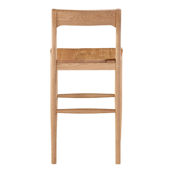 Moe's Owing Counter Stool in Natural Oak
