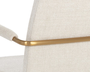 HILDA SWIVEL DINING ARMCHAIR - CHACHA CREAM