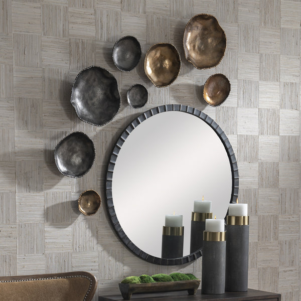 Lucky Coins Nickel Wall Decor, Set/4