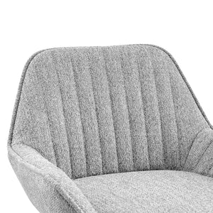 Luther Fabric Gaslift Swivel Bar Stool In Strata Gray (Set of 2)
