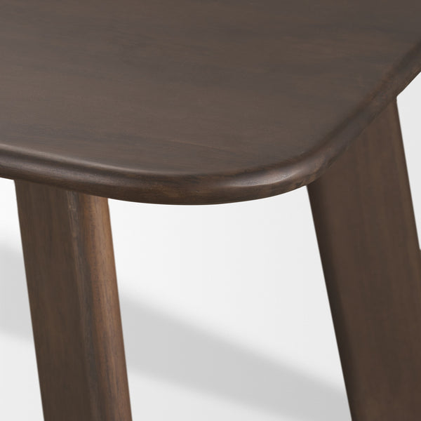 Welborn 84" Dark Brown Wood Rectangular Dining Table
