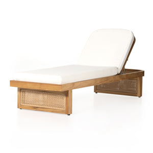 Merit Outdoor Chaise Lounge In Natural Teak