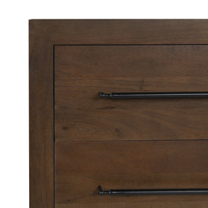 Jaxon Solid Wood 9-Drawer Dresser in Cocoa Brown