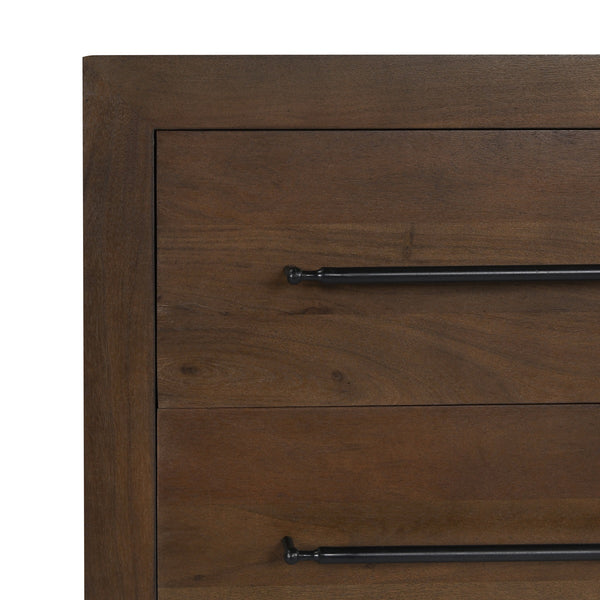 Jaxon Solid Wood 9-Drawer Dresser in Cocoa Brown