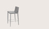 Tiffany counter stool grey bonded leather