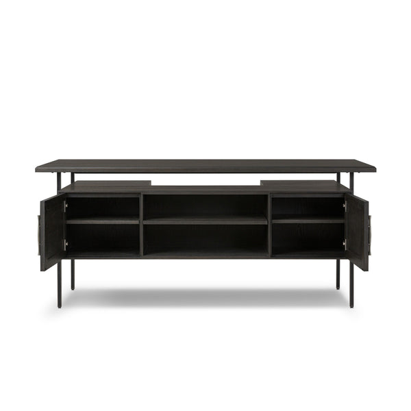 Lauren Desk - Charcoal Oak Resawn Veneer