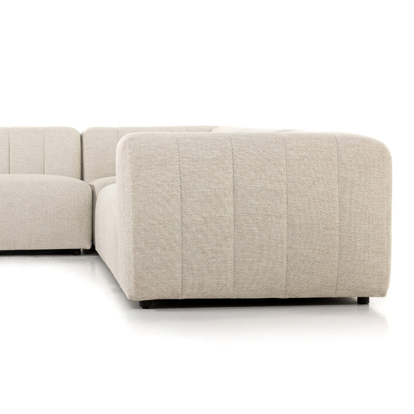 Gwen Outdoor 5 Pc Sectional In Faye Sand