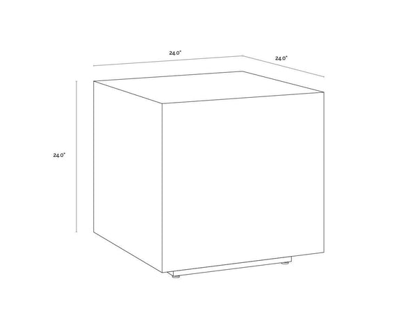 FREZCO SIDE TABLE - LIGHT OAK