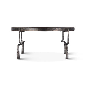 Eiffel 41" Hammered Leg Marble Coffee Table