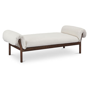 Cardero Daybed in Ivory with Ash Frame